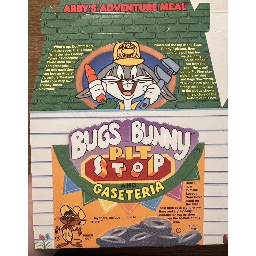 Vintage Arby's Kid Meal Box 1989 Bugs Bunny Advertisement Rare VTG Looney Tunes